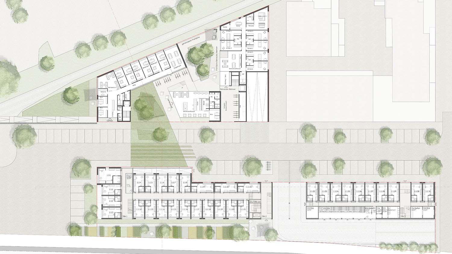 Neubau von Wohnanlagen für Studierende und Generationenwohnen