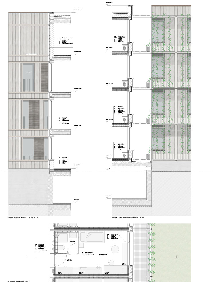 Neubau von Wohnanlagen für Studierende und Generationenwohnen